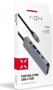 HUB USB Fixed Fixed | 5-port USB-C HUB Mini for laptops and tablets | FIXHU-MN-GR | Gray 2