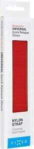 Fixed Fixed | Sporty Strap with Quick Release 20mm for Smartwatch | 160-210 mm | Red | Nylon 5