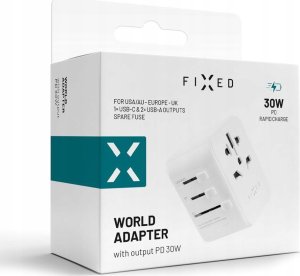 Fixed Fixed | Voyager World Adapter | FIXCT30-1C2A-WH | USB-A/USB-C | Travel Adapter 11
