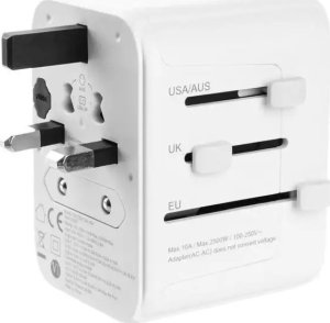 Fixed Fixed | Voyager World Adapter | FIXCT30-1C2A-WH | USB-A/USB-C | Travel Adapter 5