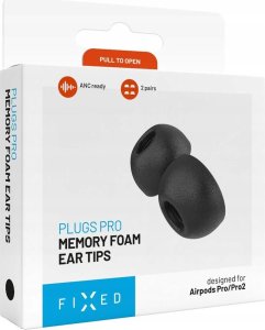 Fixed Fixed Plugs Pro, 2 sets, size L | Plugs | Apple | Airpods Pro/Pro 2 | Foam | Black 5