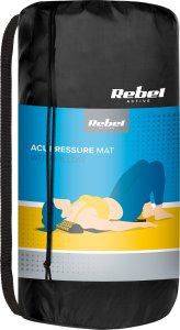 Rebel Mata zdrowotna z kolcami do akupresury z poduszką, 130x50cm, złote kolce,  Rebel Active 6