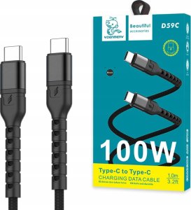 Kabel USB USB-C - USB-C 1 m Czarny (35329) 4