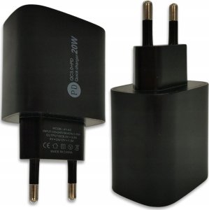 Ładowarka . DENMEN CZARNA ŁADOWARKA SIECIOWA USB +  KABEL TYP-C DC09T-W 4