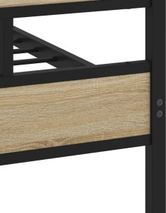 vidaXL vidaXL Metalowa rama łóżka, bez materaca, dąb sonoma, 120x190 cm 8