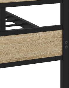 vidaXL vidaXL Metalowa rama łóżka, bez materaca, dąb sonoma, 140x190 cm 8