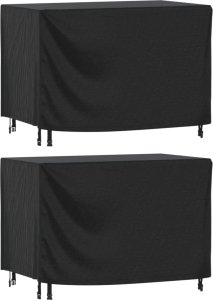 vidaXL vidaXL Pokrowce na meble ogrodowe, 2 szt., czarne 140x70x90 cm 1