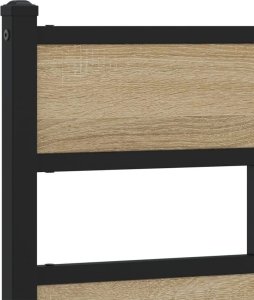 vidaXL vidaXL Metalowa rama łóżka, bez materaca, dąb sonoma, 120x200 cm 7