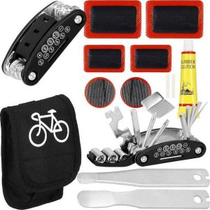 Springos Zestaw do naprawy opon rowerowych 14 szt. zestaw naprawczy multitool UNIWERSALNY 9