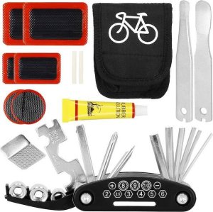 Springos Zestaw do naprawy opon rowerowych 14 szt. zestaw naprawczy multitool UNIWERSALNY 10