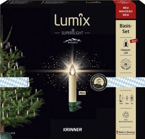 Lampki choinkowe Krinner Krinner Superlight Bavaria Mini Flame 12 pcs. Set Ivory 3