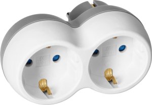 Orno Rozgałęźnik 2x2P+Z (Schuko), biało-szary 4