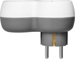 Orno Rozgałęźnik 2x2P+Z (Schuko), biało-szary 5