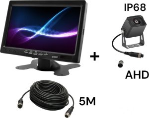 Wideorejestrator Nvox Monitor samochodowy lcd 7 cali 12/24v kabel 5m oraz kamera cofania 4pin zestaw ahd 2