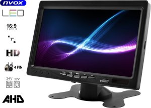 Wideorejestrator Nvox Monitor samochodowy lcd 7 cali 12/24v kabel 5m oraz kamera cofania 4pin zestaw ahd 3