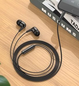 Słuchawki Hoco HOCO słuchawki przewodowe Jack 3,5 mm z mikrofonem M97 czarne 6