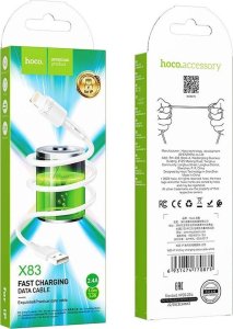 Kabel USB Hoco USB-A - Lightning 1 m Biały (X83 white) 5