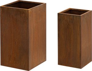 Royal Catering Zestaw 2 donic kwadratowych 23x23 cm 28x28 cm - stal corten Zestaw 2 donic kwadratowych 23x23 cm 28x28 cm - stal corten 1