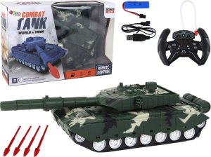 LeanToys Czołg Zdalnie Sterowany RC Pojazd Wojskowy Militarny Moro Zielony 1