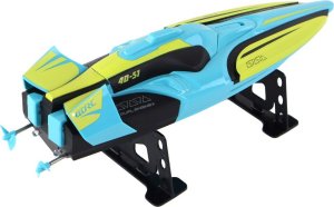 LeanToys Łódź Wodna RC 2.4G Żółto-Turkusowa Wodoodporna Pilot Do Sterowania 4