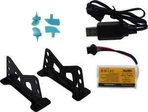 LeanToys Łódź Wodna RC 2.4G Żółto-Turkusowa Wodoodporna Pilot Do Sterowania 8