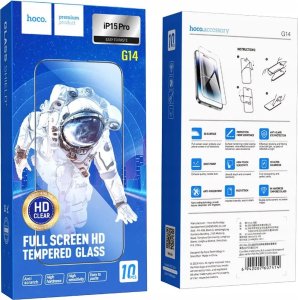 Hoco HOCO szkło hartowane HD 5D Guardian shield (SET 10in1) - do iPhone 15 Pro czarny (G14) 10
