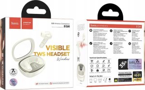 Słuchawki Hoco HOCO słuchawki bezprzewodowe bluetooth TWS EQ6 białe 2