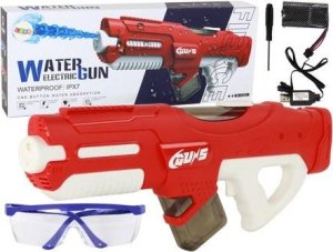 LeanToys Duży Pistolet Na Wodę Czerwony 750ml Okulary 7