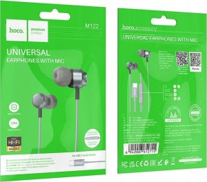Słuchawki Hoco HOCO słuchawki przewodowe Typ C z mikrofonem M122 szare 4