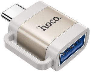 Adapter USB Hoco HOCO adapter OTG Typ C (męski) do USB A (żeński) 3A UA31C szary 1