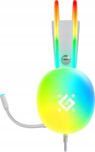 Słuchawki Defender Słuchawki z mikrofonem Defender IGNIS podświetlane Gaming USB RGB białe + GRA 5