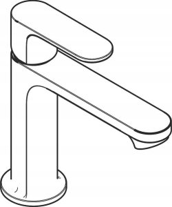 Bateria umywalkowa Hansgrohe Hansgrohe bateria umywalkowa 110 CoolStart bez kompletu odpływowego Rebris S, czarny mat 72520670 6