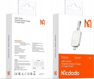 Ładowarka Mcdodo Indukcyjna do Apple Watch USB-C 3.5W Biała (CH-4992) 14