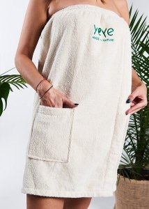 Yeye Pareo - ręcznik na rzep 100% bawełna Ecru S/M 6