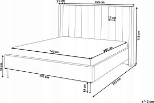 Beliani Łóżko boucle 140 x 200 cm beżowe VILLETTE 3