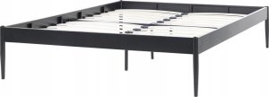 Beliani Łóżko metalowe 140 x 200 cm czarne VAURS 3