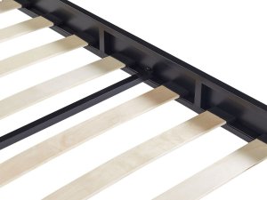 Beliani Łóżko metalowe 140 x 200 cm czarne VAURS 4