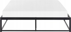 Beliani Łóżko metalowe 140 x 200 cm czarne VIRY 4