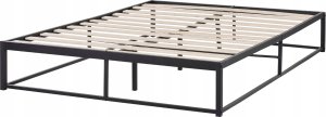 Beliani Łóżko metalowe 140 x 200 cm czarne VIRY 5