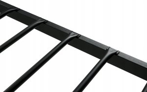 Beliani Łóżko metalowe 90 x 200 cm czarne BATTUT 7