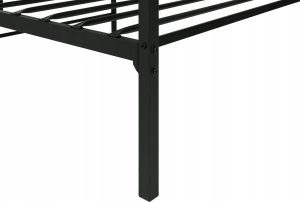 Beliani Łóżko metalowe 90 x 200 cm czarne BATTUT 9