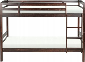 Beliani Łóżko piętrowe drewniane 90 x 200 cm ciemne REGAT 4