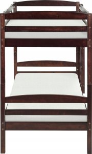 Beliani Łóżko piętrowe drewniane 90 x 200 cm ciemne REGAT 5