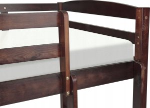 Beliani Łóżko piętrowe drewniane 90 x 200 cm ciemne REGAT 6