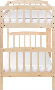 Beliani Łóżko piętrowe drewniane 90 x 200 cm jasne REVIN 5