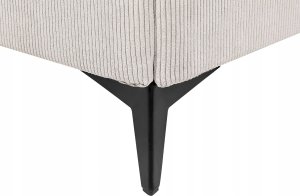 Beliani Łóżko sztruksowe 160 x 200 cm jasnobeżowe MELLE 12