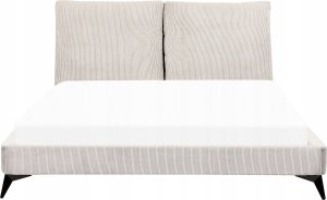 Beliani Łóżko sztruksowe 160 x 200 cm jasnobeżowe MELLE 5