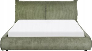 Beliani Łóżko sztruksowe 160 x 200 cm zielone VINAY 6