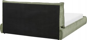 Beliani Łóżko sztruksowe 160 x 200 cm zielone VINAY 7