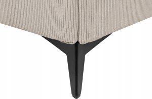 Beliani Łóżko sztruksowe140 x 200 cm beżowoszare MELLE 12